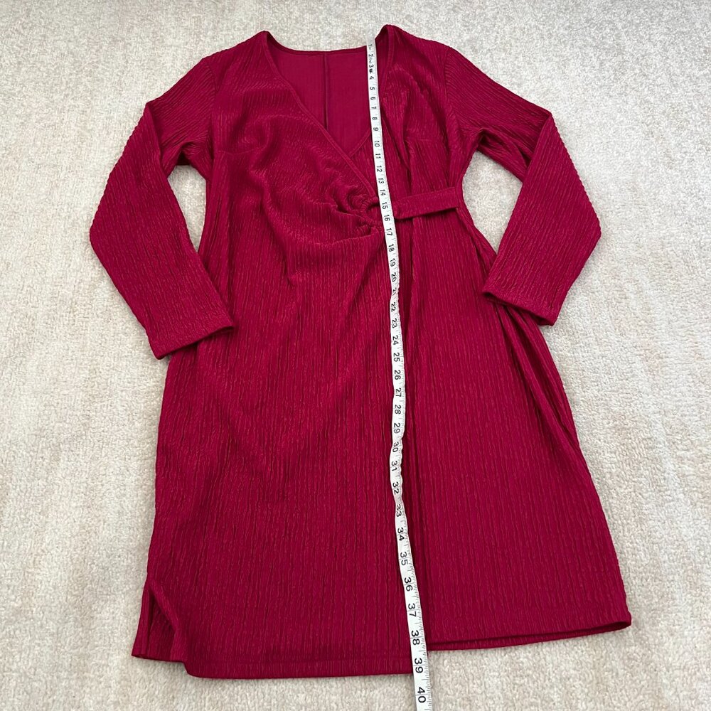 3 for $6 Shein Curve Long Sleeve Faux Wrap Midi Dress 0XL - Picture 5 of 9